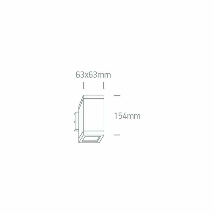 DM67130A/W ZIDNA VANJ.SVJ. GU10 2* IP54 BIJELA #