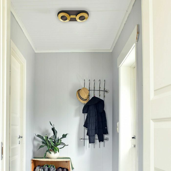 RABALUX 2552 LED REF. BRIGITTR 2X5W 3000K SMEĐE/ZLATO# #