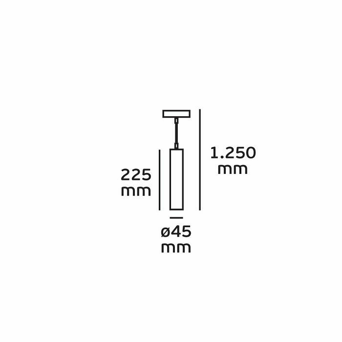 VISILICA 1*E27 MAX.40W CRNA /METAL FI 45MM