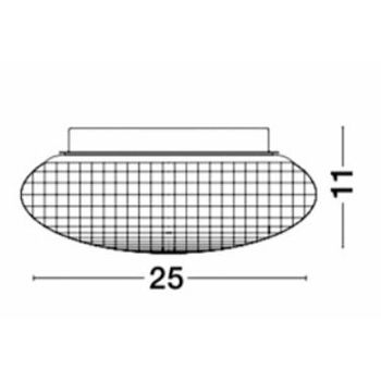 NL838122 PLAF.SENS 1*E27 MAX60W OPAL IP44