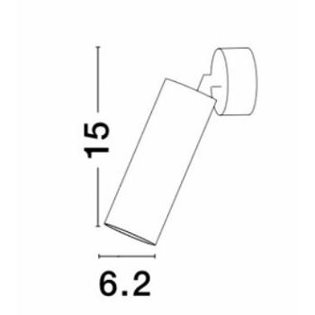 NL821601 ZIDNA SVJ.DEXTER 1*35W/GU10/CRNA METAL #