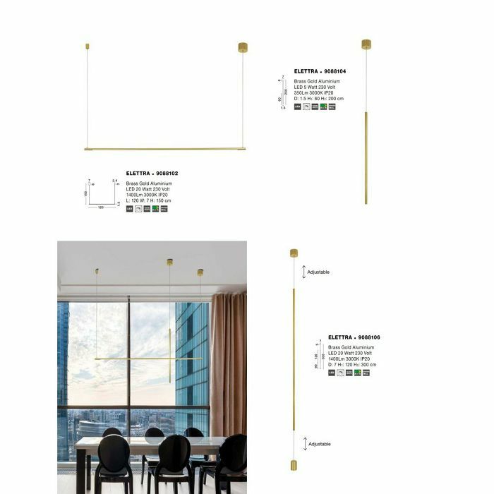NL9088102 BRASS GOLD ALUMINUM LED20W 1400LM