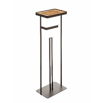 FIVE 174679B DRŽAČ TOALETNOG PAPIRA I MOBITELA  SAMOSTOJEĆI 18X12X59.2CM METAL CRNI