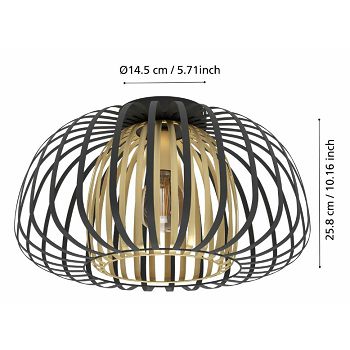 99664 STROPNA/1,E27,PROM 450 CRNO/ZLATNA