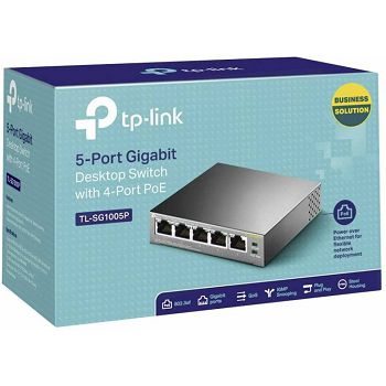 SWITCH TP-LINK TL-SG1005P 4*POE PORTS