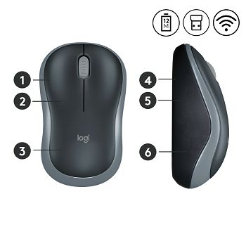 MIŠ LOGITECH M185 BEŽIČNI OPTIČKI