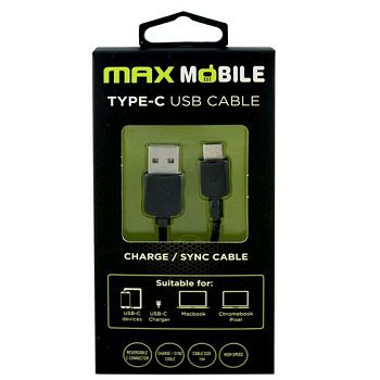 KABEL MAXMOBILE USB 2,0 TYP  1M CRNI
