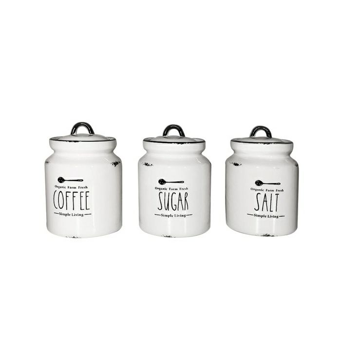 POSUDE COFFEE,SUGAR,SALT  VINTAGE 12X16,5 CM 
