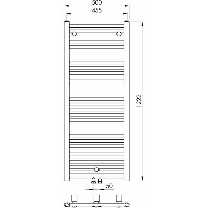 KUP.RADIJATOR TERMABAD R01, 1222x500 mm, 552 W, SREDNJI PRIK. G626481
