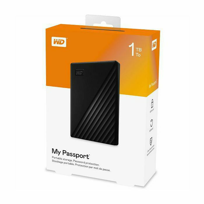 HDD EXT 1TB WD MY PASSPORT USB 3.2 BLACK 2,5"
